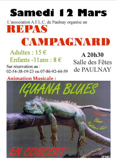 Repas campagnard concert Paulnay